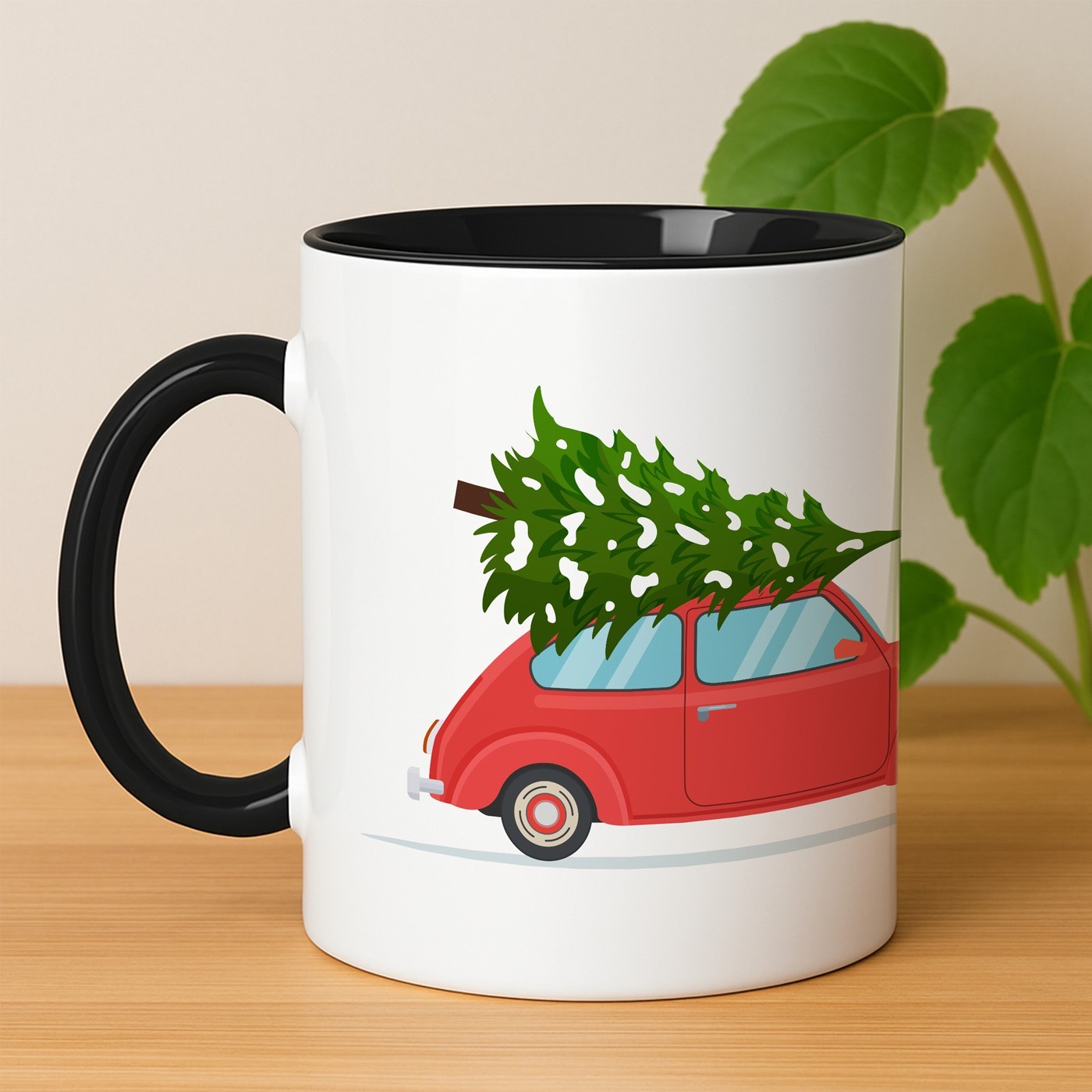 Mug de cerámica personalizado Murrano - Base blanca y negra