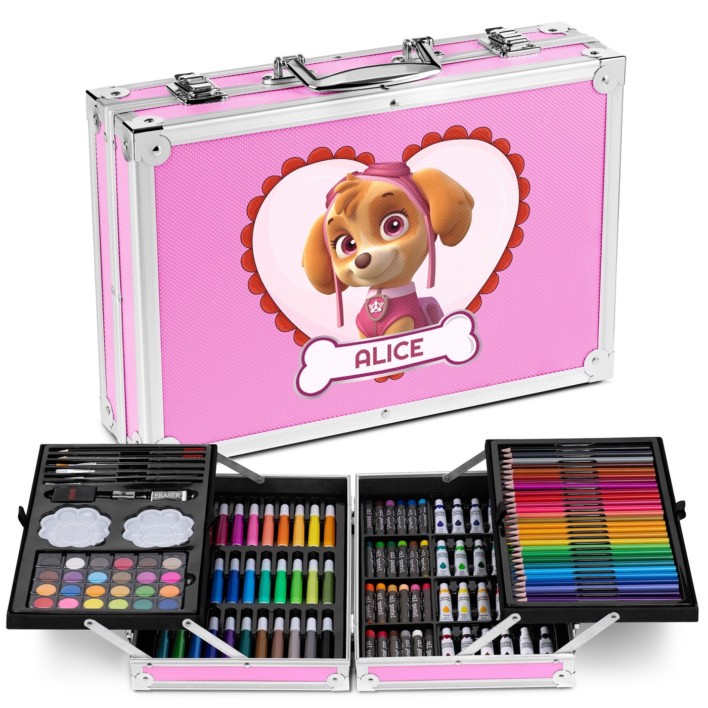 Murrano Personalized Pink Coloring Case with Skye from Pat's Patrol for Girls