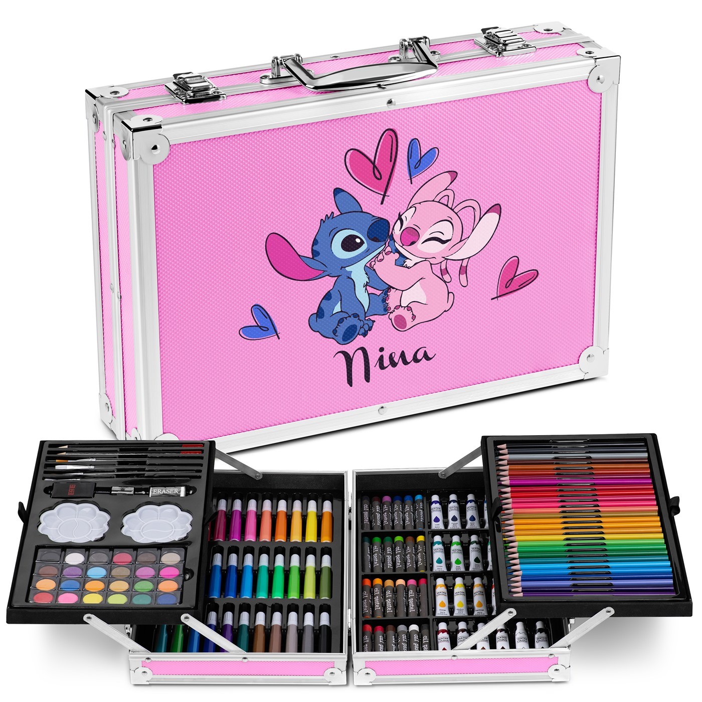 Murrano Personalized Pink Coloring Case with Stitch for Girl at St. Nicholas