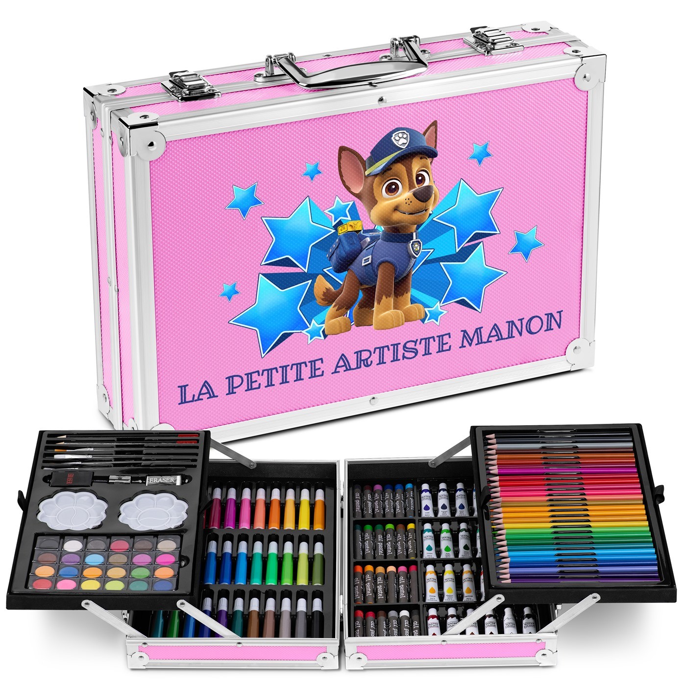 Murrano Personalized Drawing Case with Pat' Patrol Chase for a Goddaughter for St. Nicholas