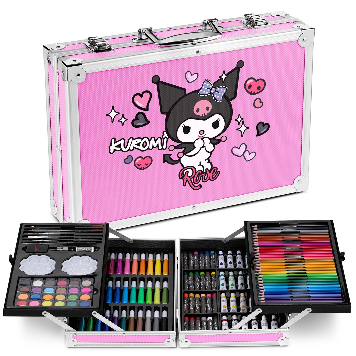 Murrano Personalized Pink Drawing Case with Kuromi for Girls