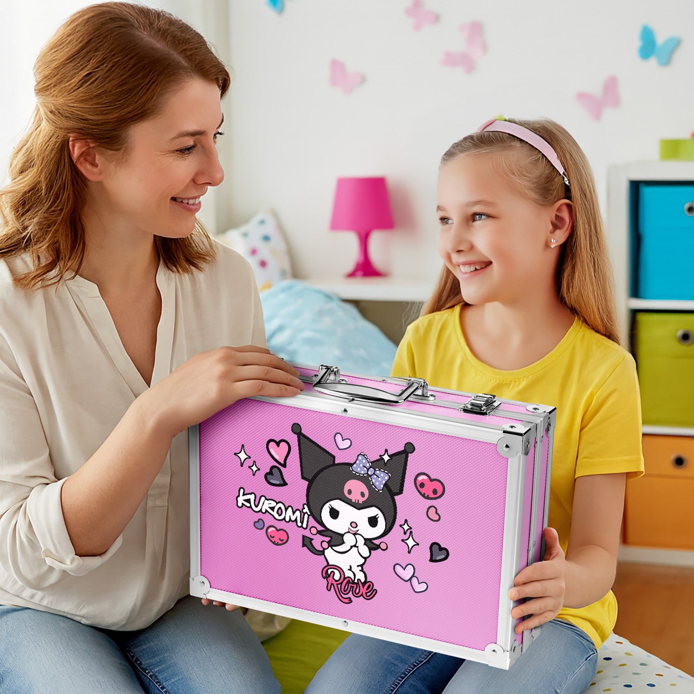 Murrano Personalized Pink Drawing Case with Kuromi for Girls