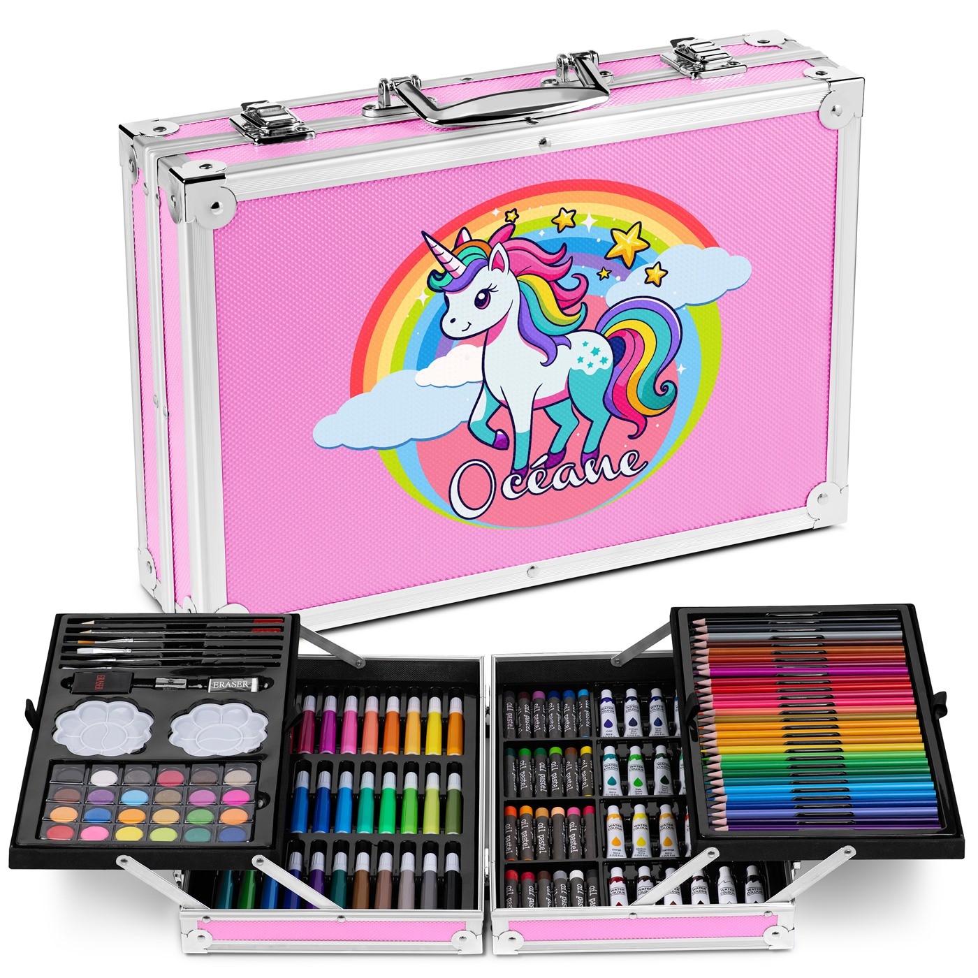 Murrano Personalized Drawing Case with Unicorn for a Niece