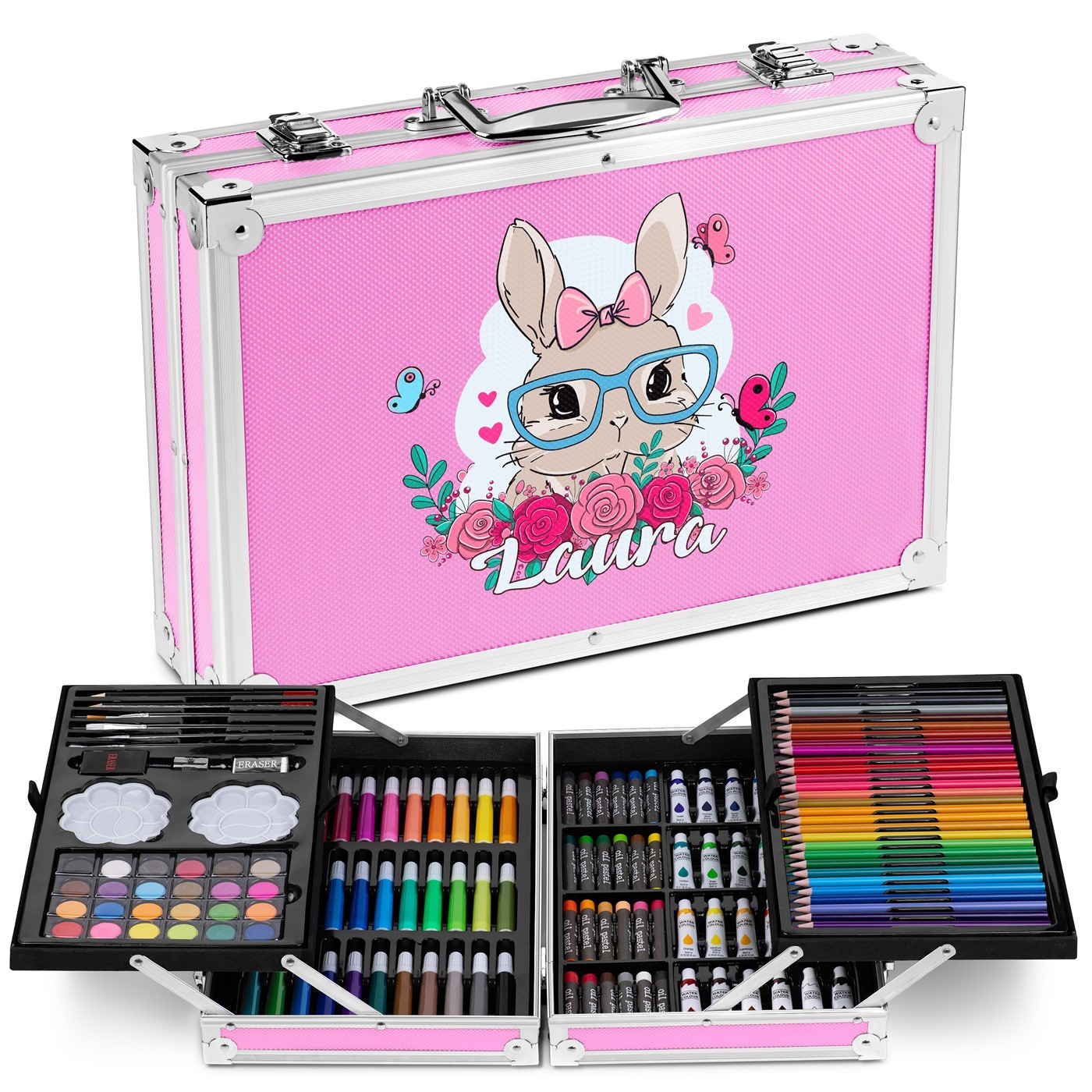 Murrano Personalized Pink Coloring Case for a Girl's Birthday