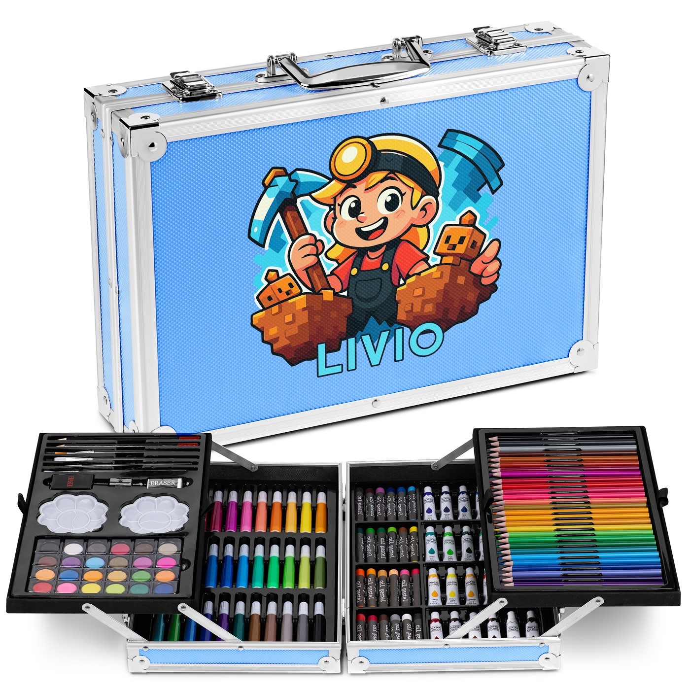 Murrano Custom Coloring Case with Minecraft for Grandson, Saint Nicholas Gift