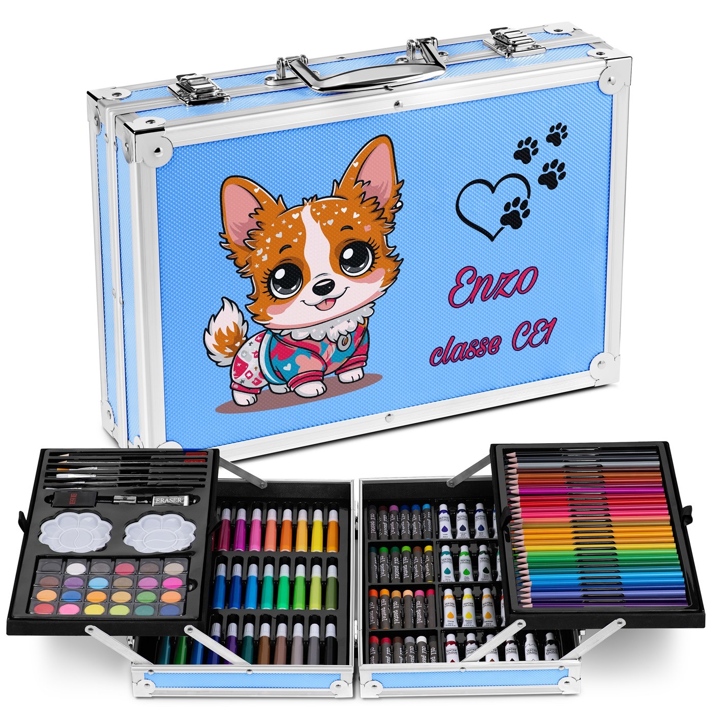 Murrano Custom Blue Art Kit for Grandson's School Start