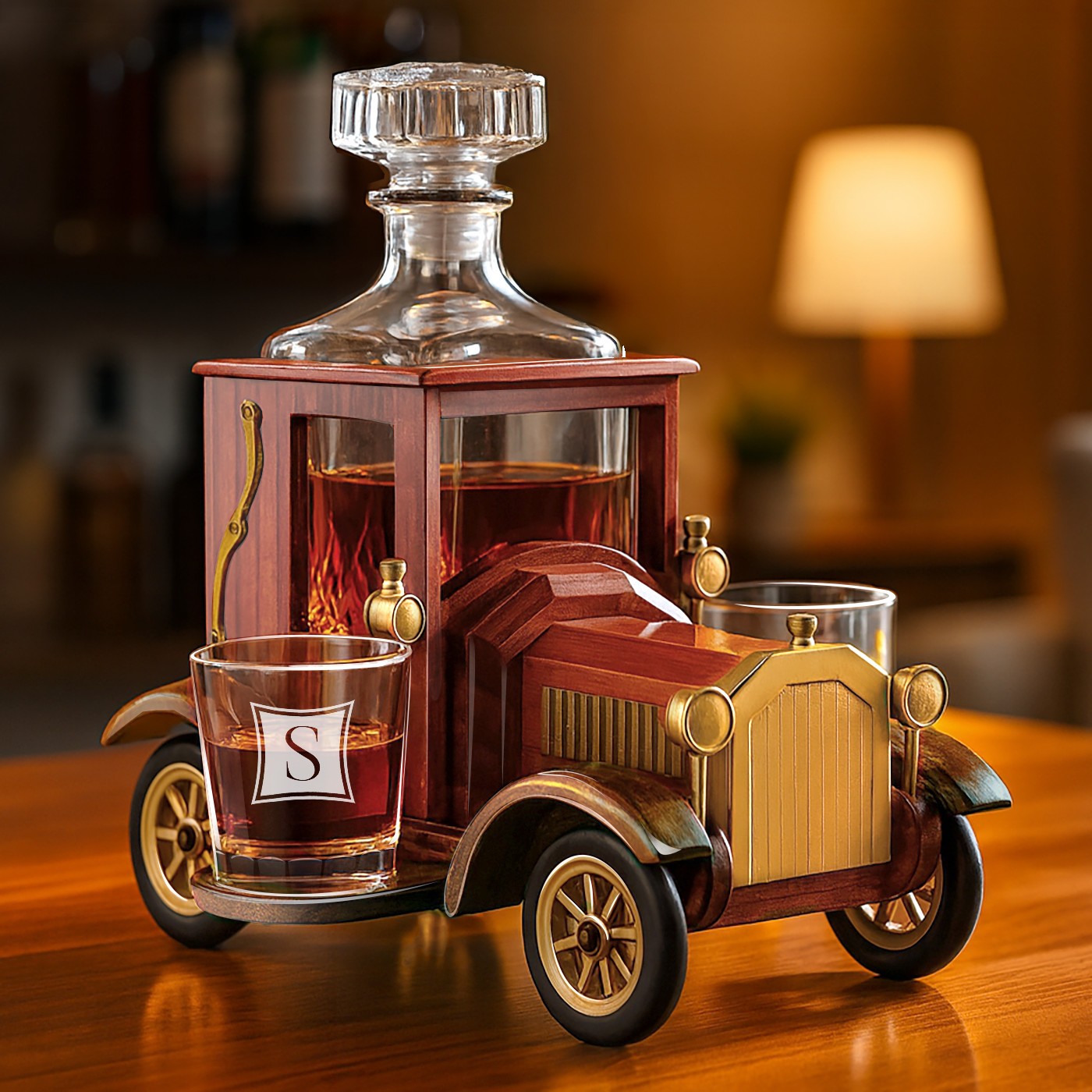 Set de whisky de Murrano con 2 vasos tallados para el Día del Padre