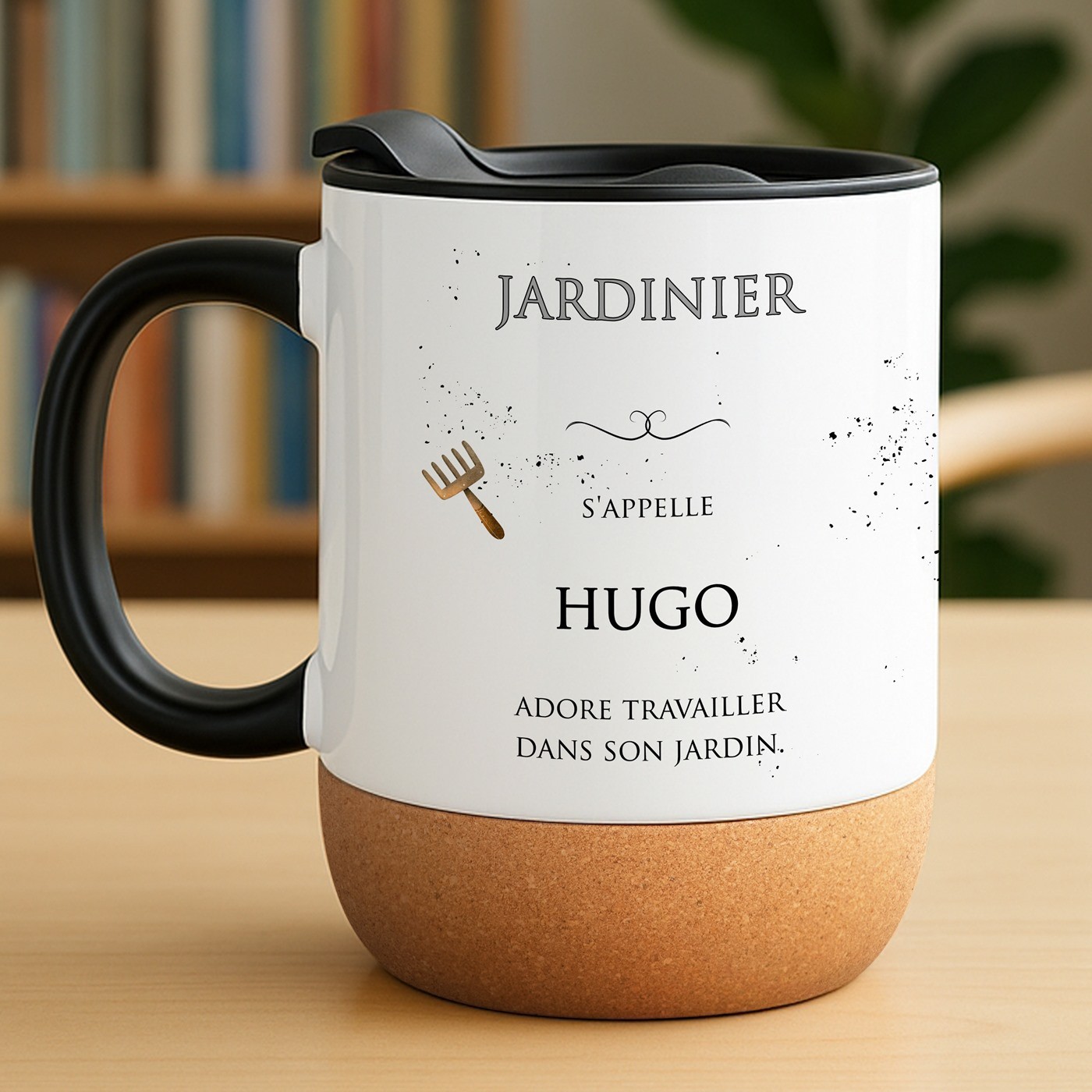Taza de cerámica blanca con tapa para jardinero de Murrano