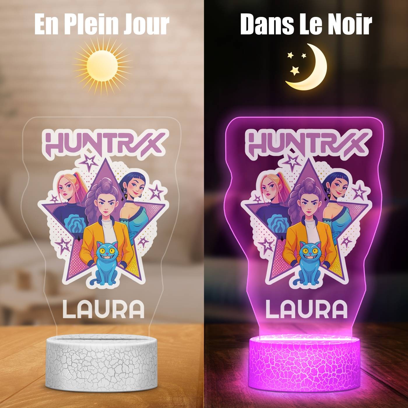 Lámpara LED 3D con Impresión Personalizada de Cazadores de Demonios K-Pop
