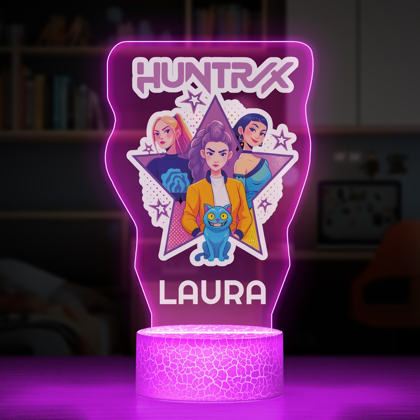 Lámpara LED 3D con Impresión Personalizada de Cazadores de Demonios K-Pop