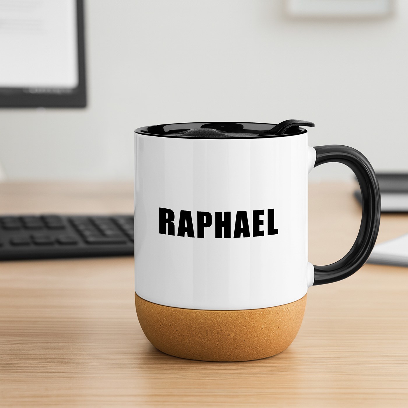 Taza Murrano Blanca con Impresión y Tapón para Músico de Rock
