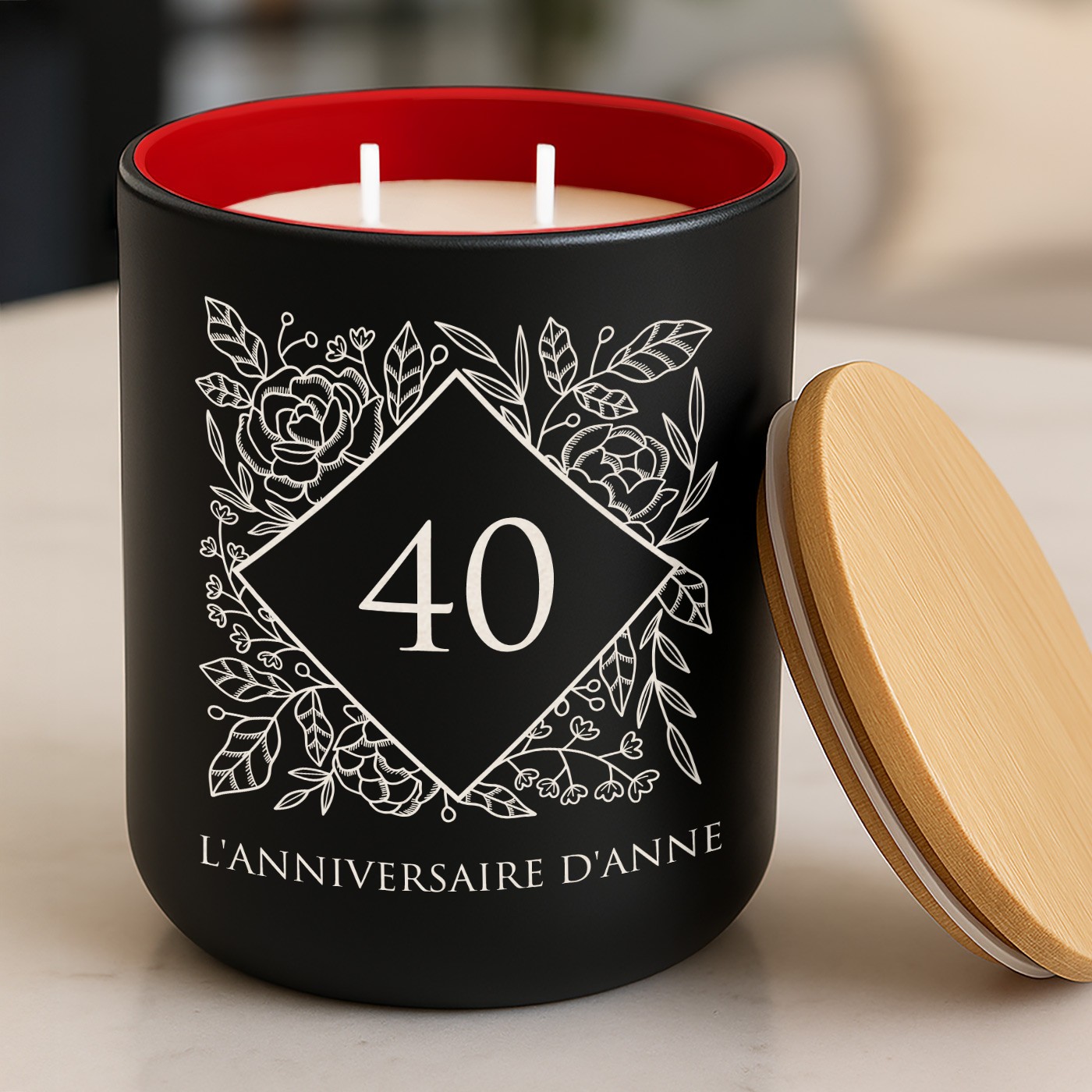 Murrano Soy Wax Candle for a 40th Birthday Gift