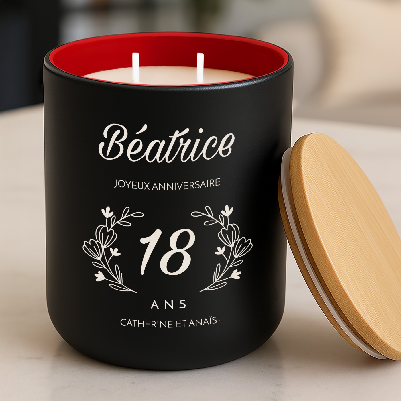 Murrano Soy Wax Candle - Personalized 18th Birthday Gift for a Friend