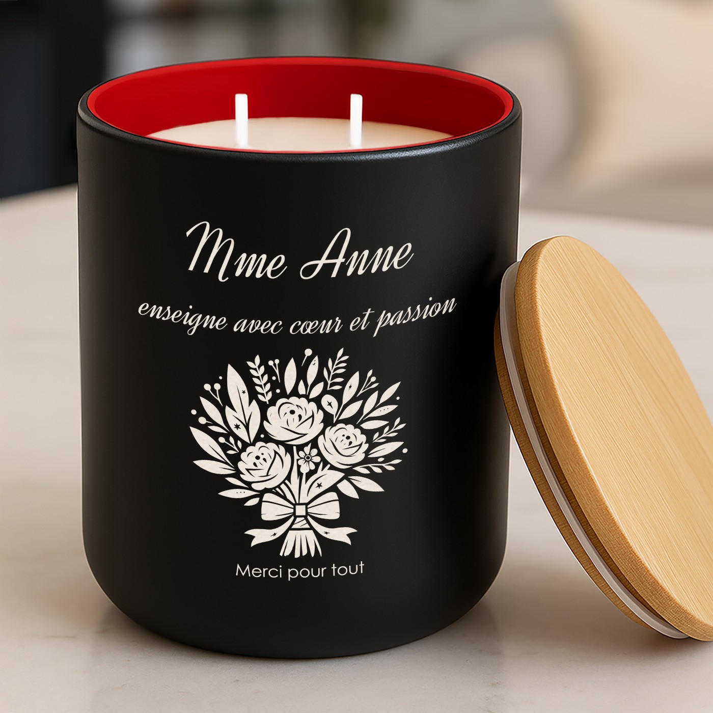 Murrano Personalized Soy Wax Candle for Teachers at the End of Year