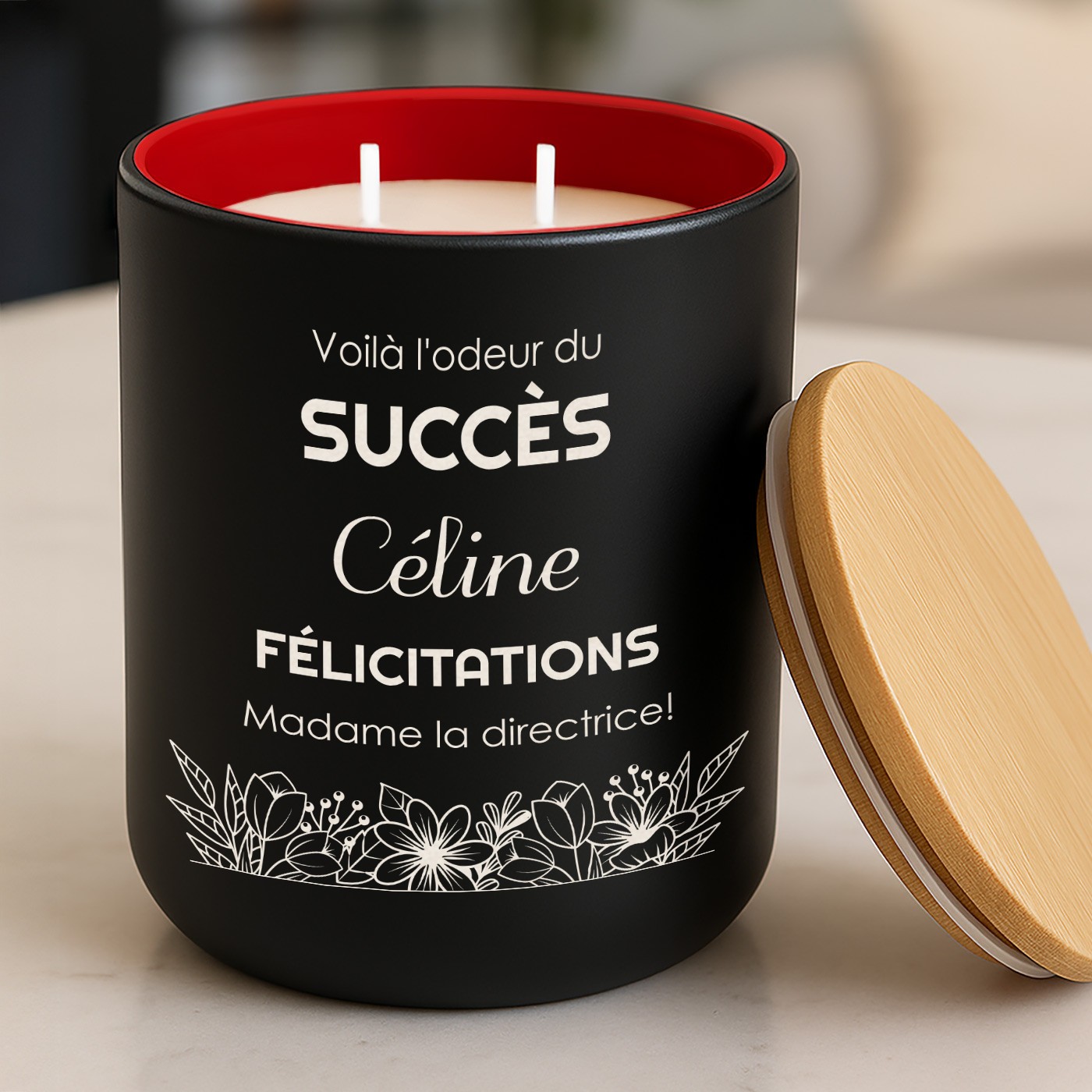 Murrano Customized Soy Wax Candle for a Work Promotion Colleague