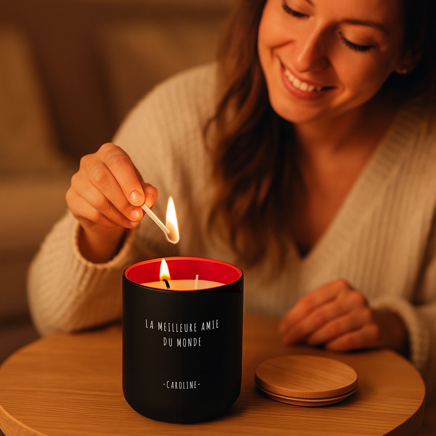 Personalized Soy Wax Candle for Best Friend Housewarming