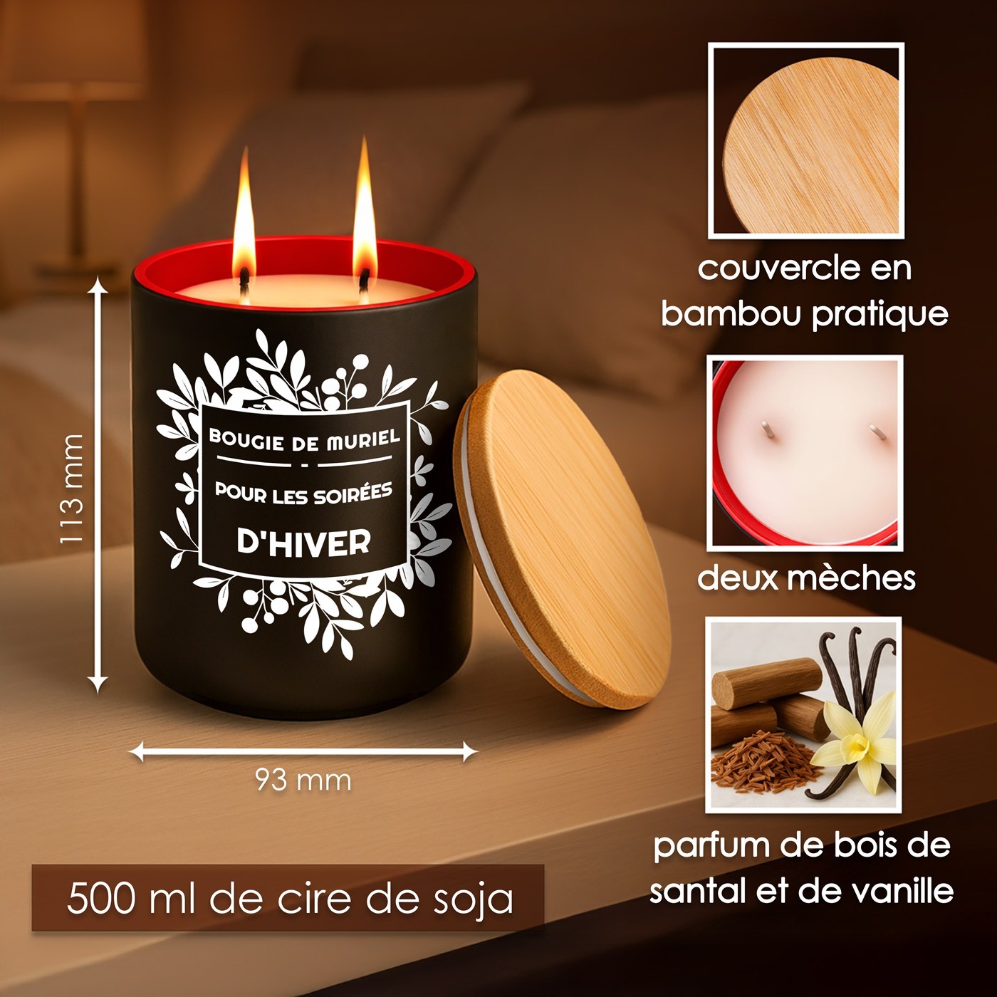 Murrano Soy Wax Candle for Fiancée's Birthday