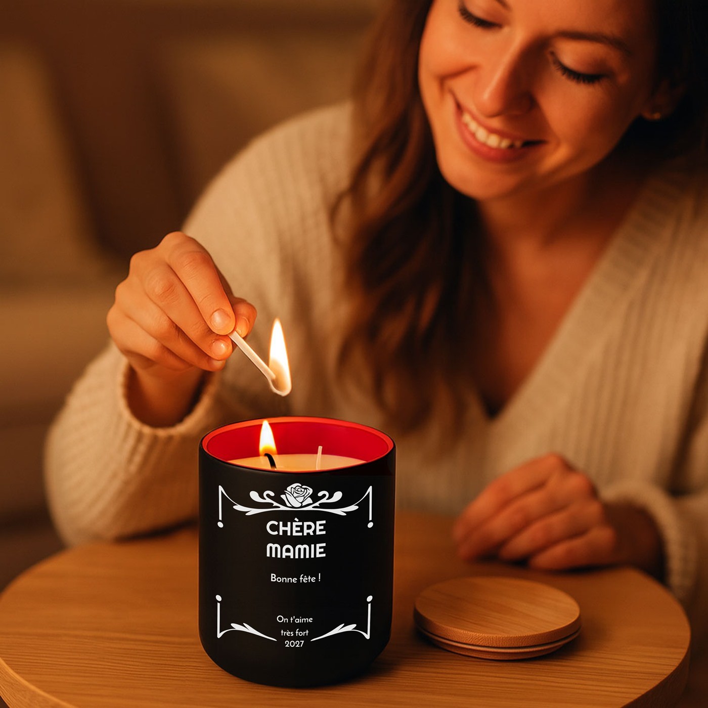 Murrano Personalized Soy Wax Candle for Grandma's Mother's Day