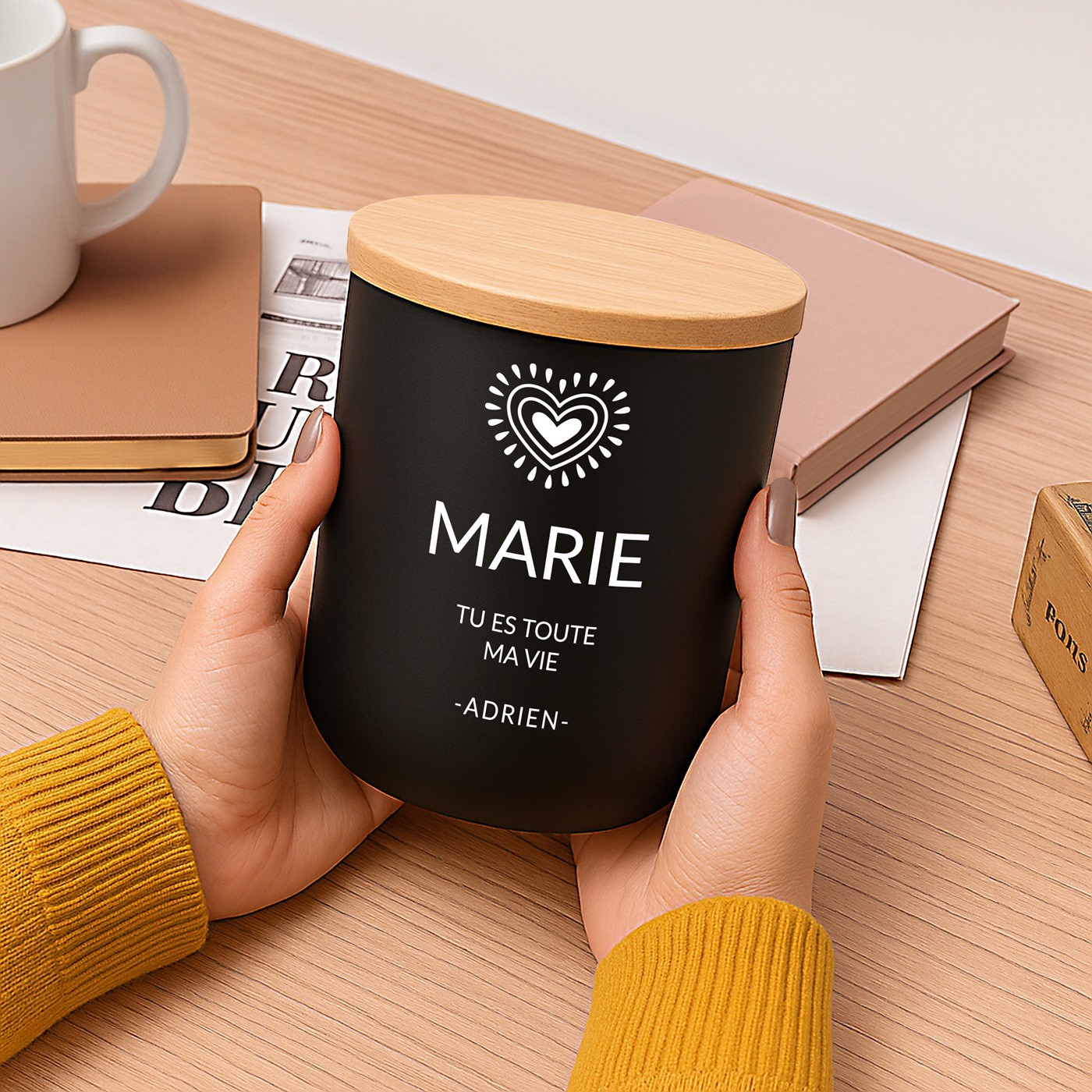 Murrano Soy Wax Candle with Engraving for a Wife's Anniversary