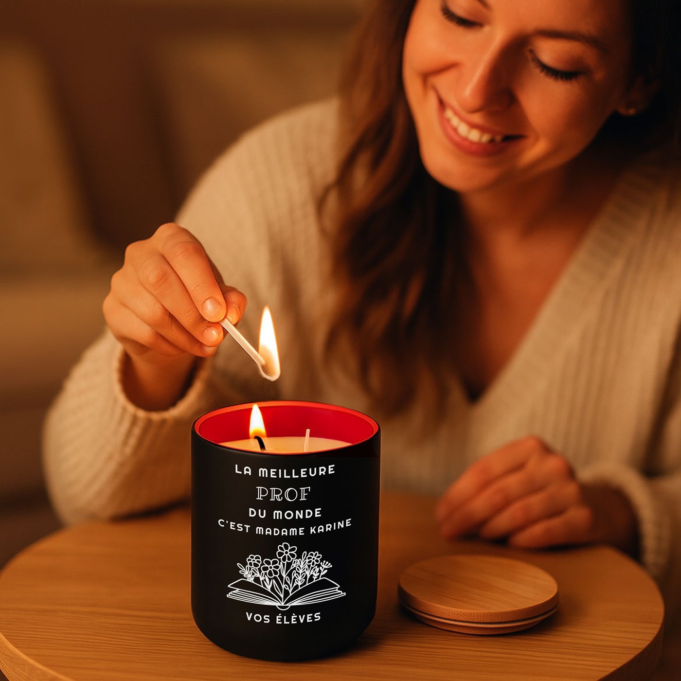 Murrano Personalized Soy Wax Candle for the Best Teacher of the Year