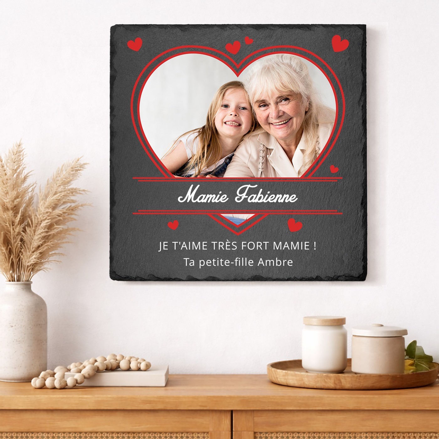 Murrano Blackboard with Photo Impression for Grandma's Birthday
