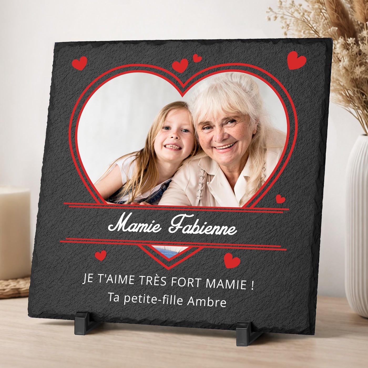 Murrano Blackboard with Photo Impression for Grandma's Birthday