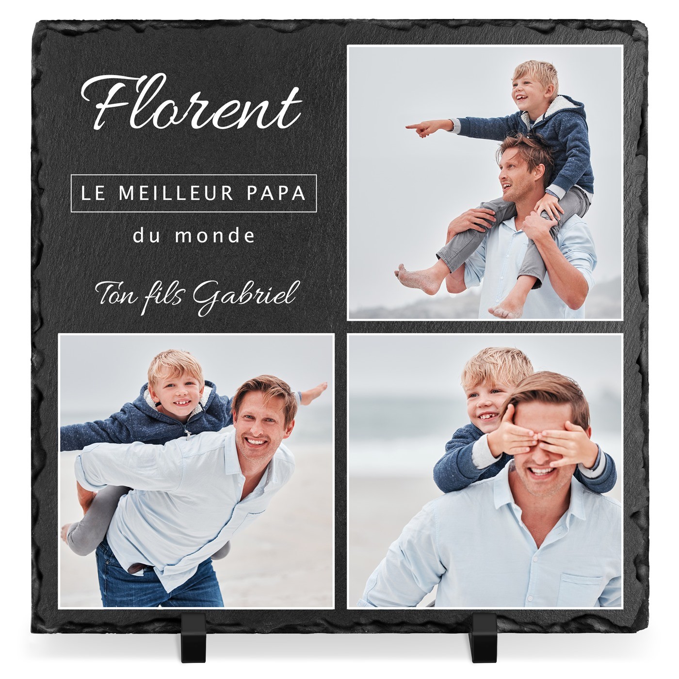 Murrano Black Board with Photo for Father's Day