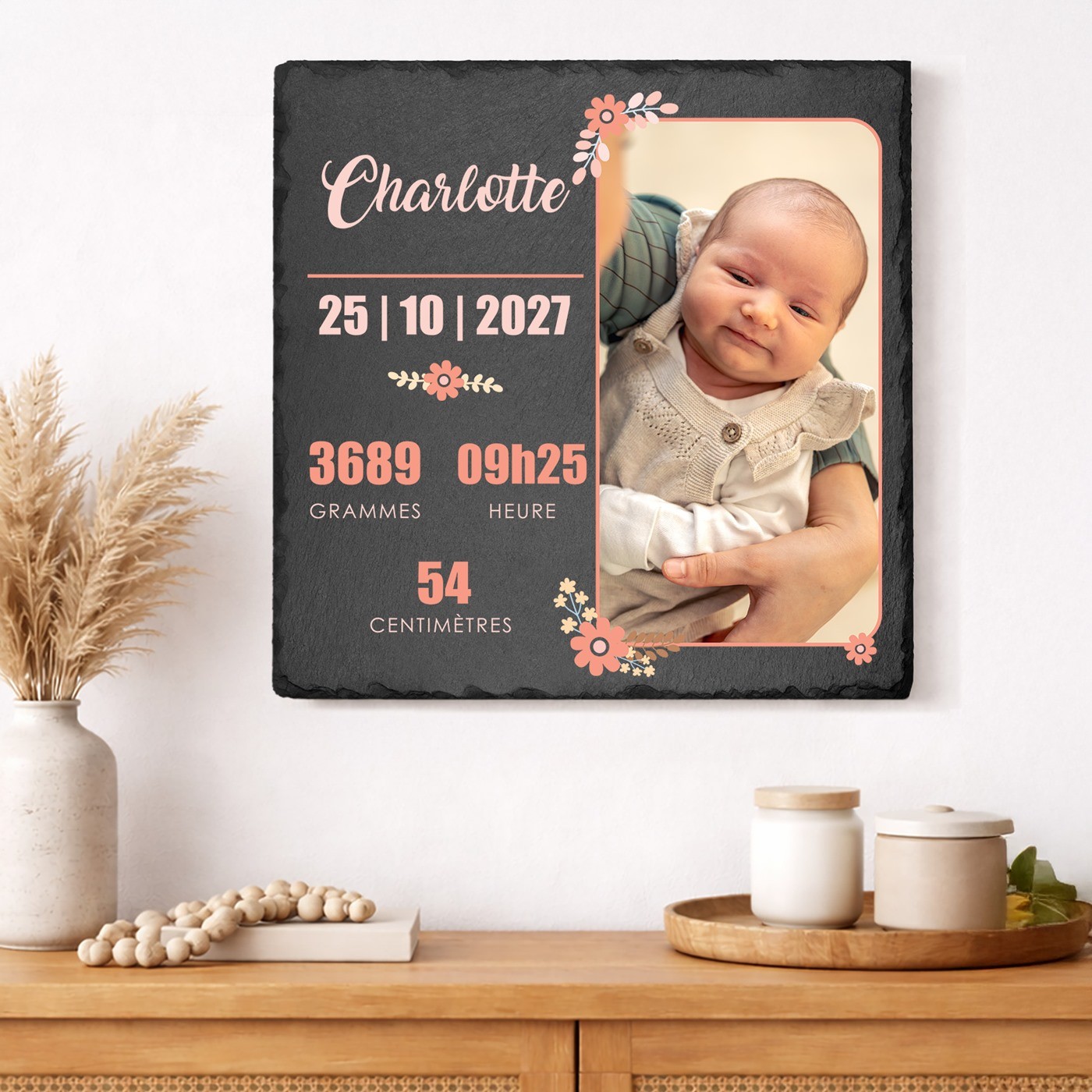 Tablette de cire avec impression photo pour une petite fille