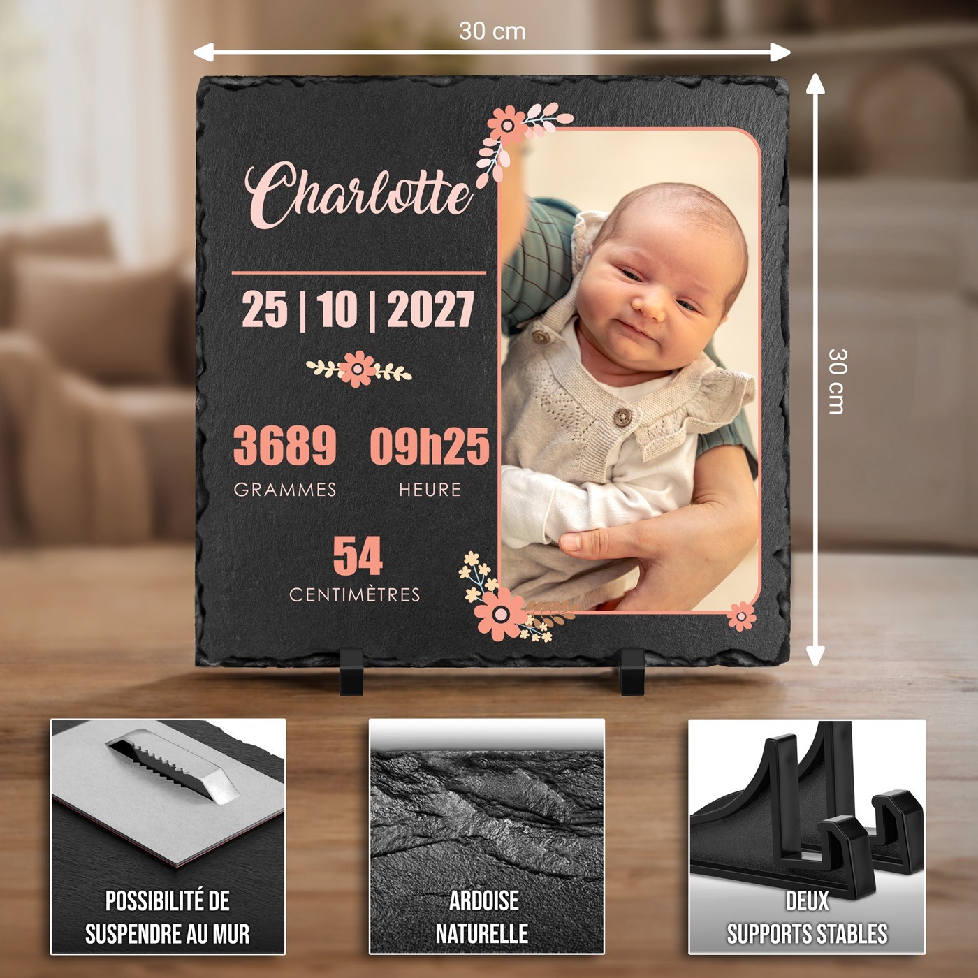 Tablette de cire avec impression photo pour une petite fille