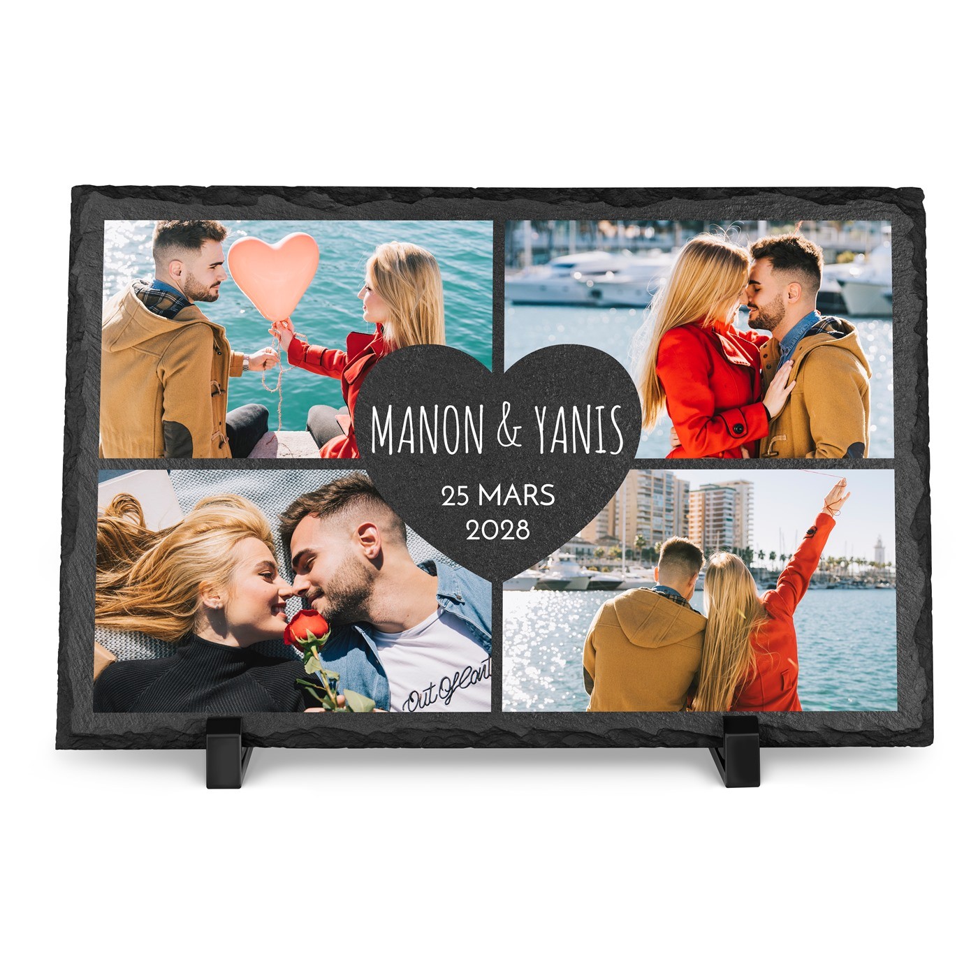 Pizarra personalizada con foto para pareja, regalo de aniversario de boda