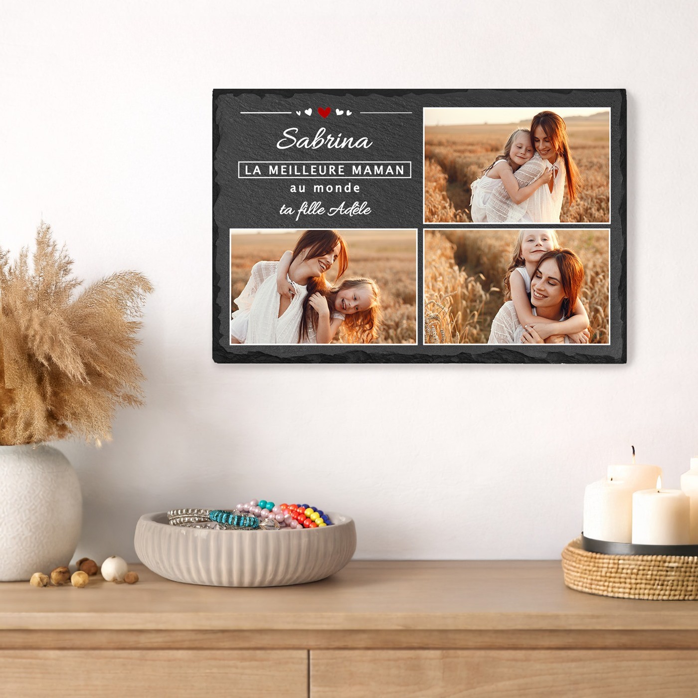 Murrano Blackboard with Photo Print for Mother's Day