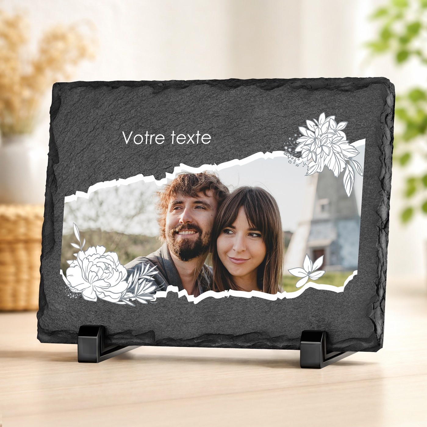 Piedra de pizarra personalizada para ella y él - Regalo de boda