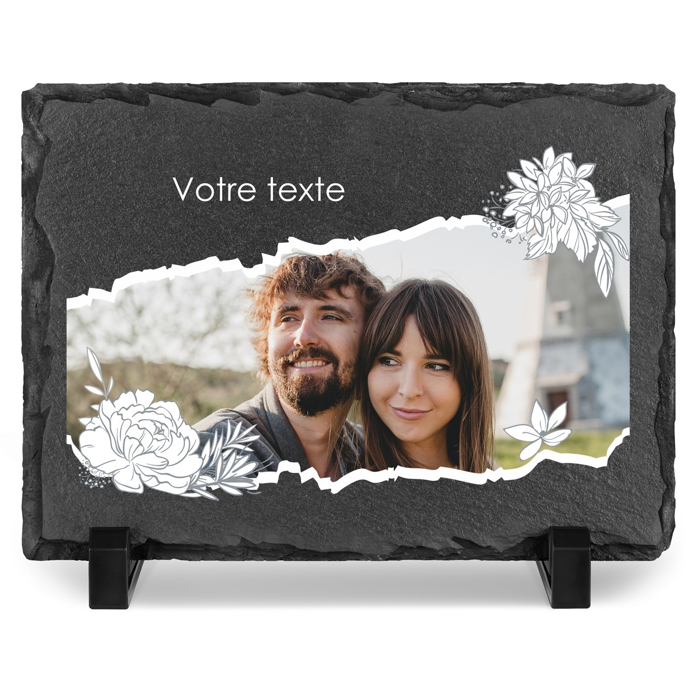 Personalized Blackboard Stone for Her and Him - Wedding Gift