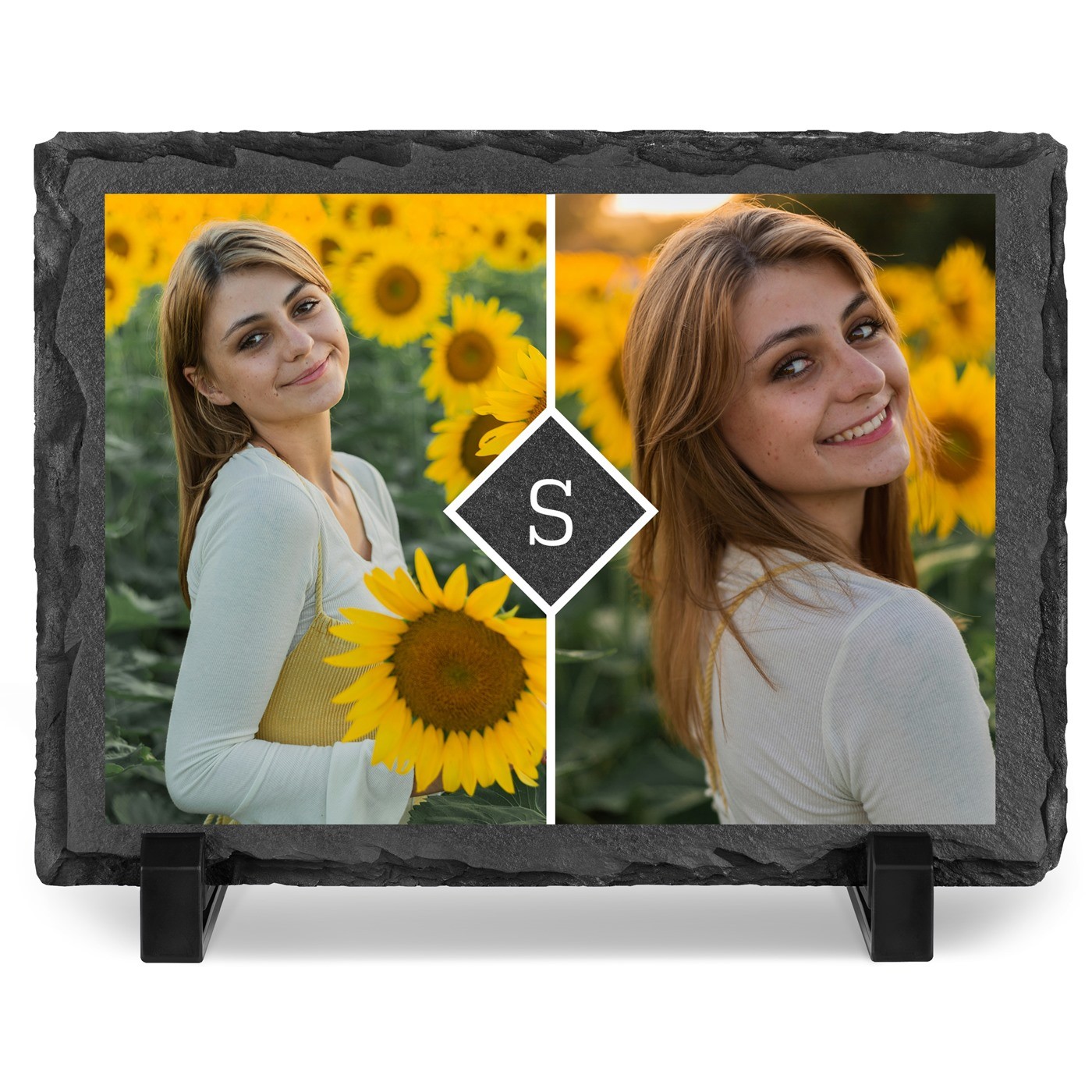 Piedra de pizarra personalizada con foto para el cumpleaños de una amiga