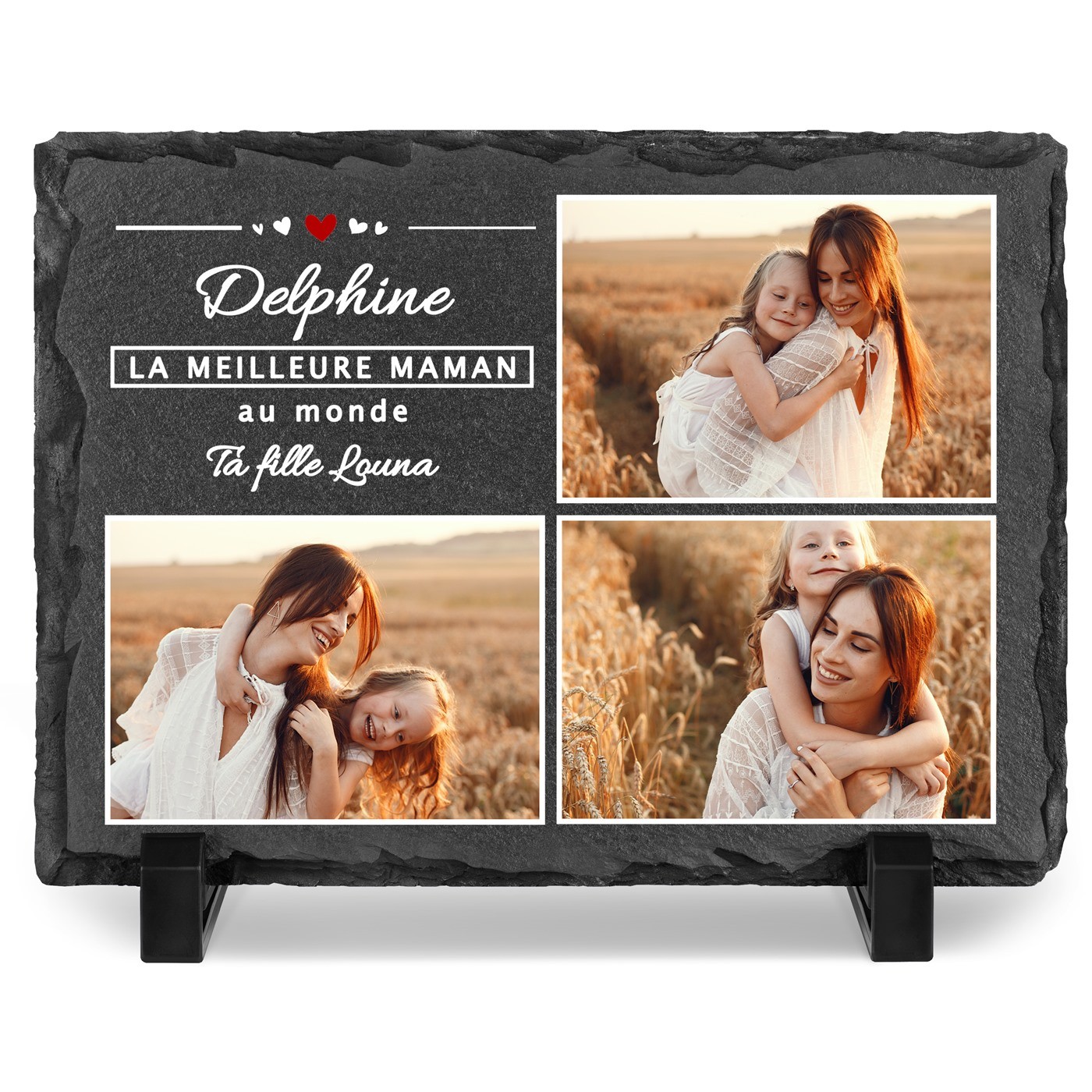 Murrano Blackboard Stone with Photo Print for Mother's Day