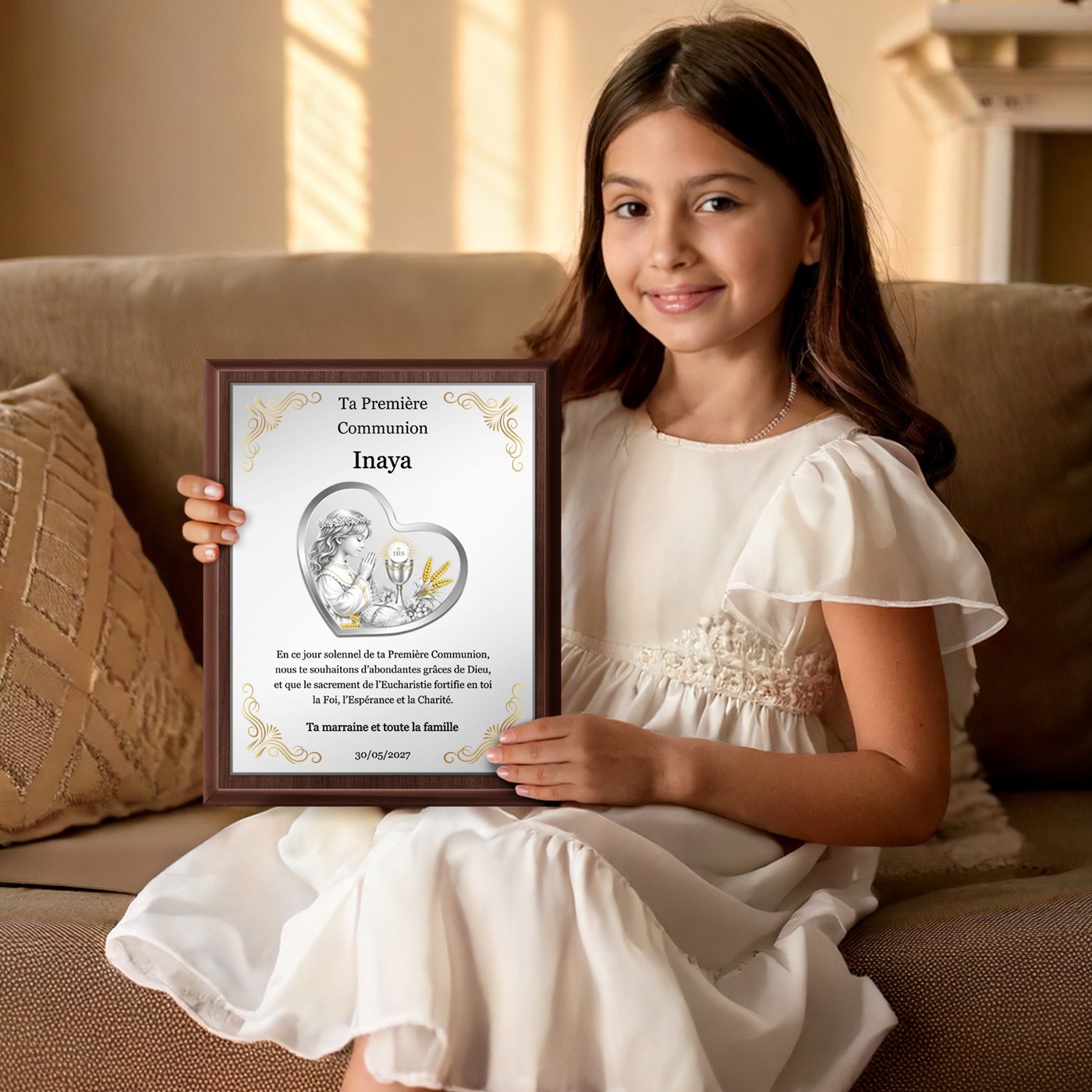 Murrano Personalized Customized Communion Plate