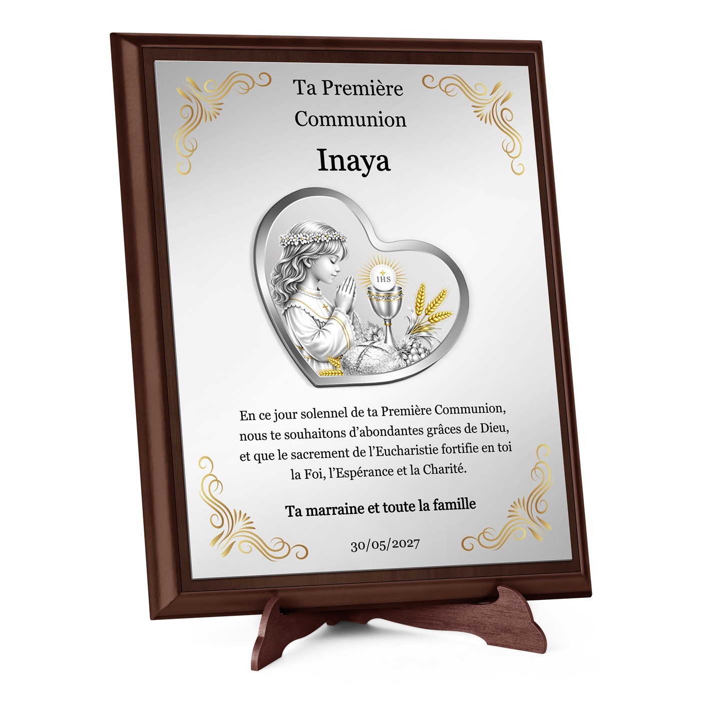 Murrano Personalized Customized Communion Plate