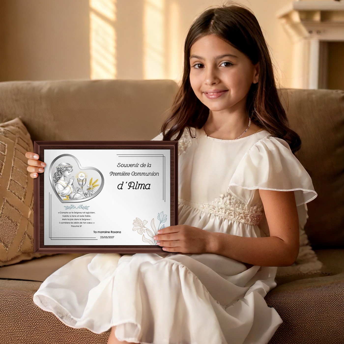 Murrano Personalized First Communion Plate