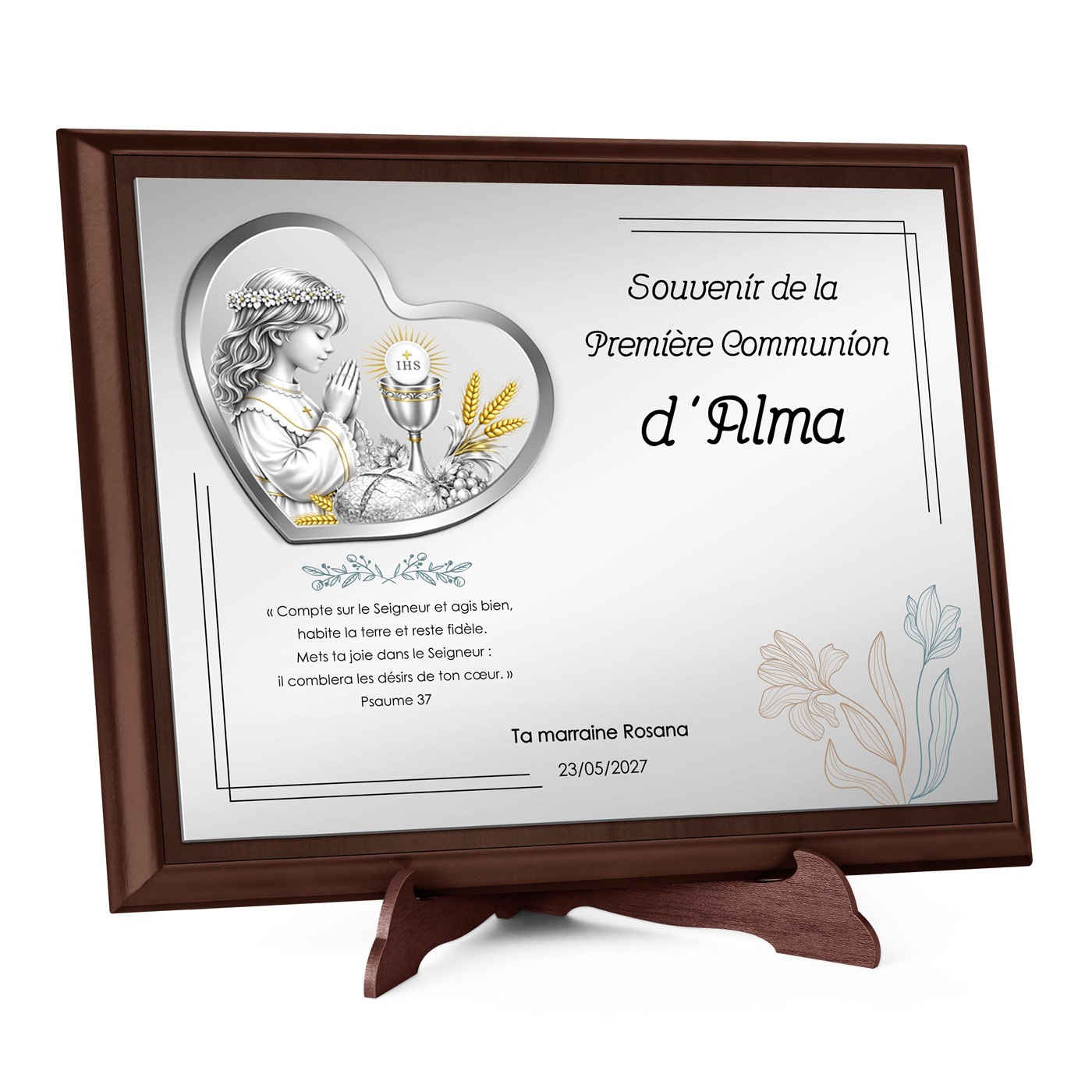 Murrano Personalized First Communion Plate