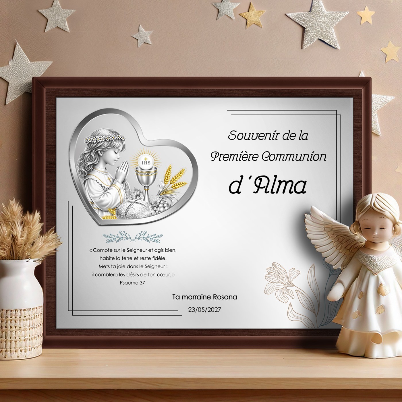 Murrano Personalized First Communion Plate