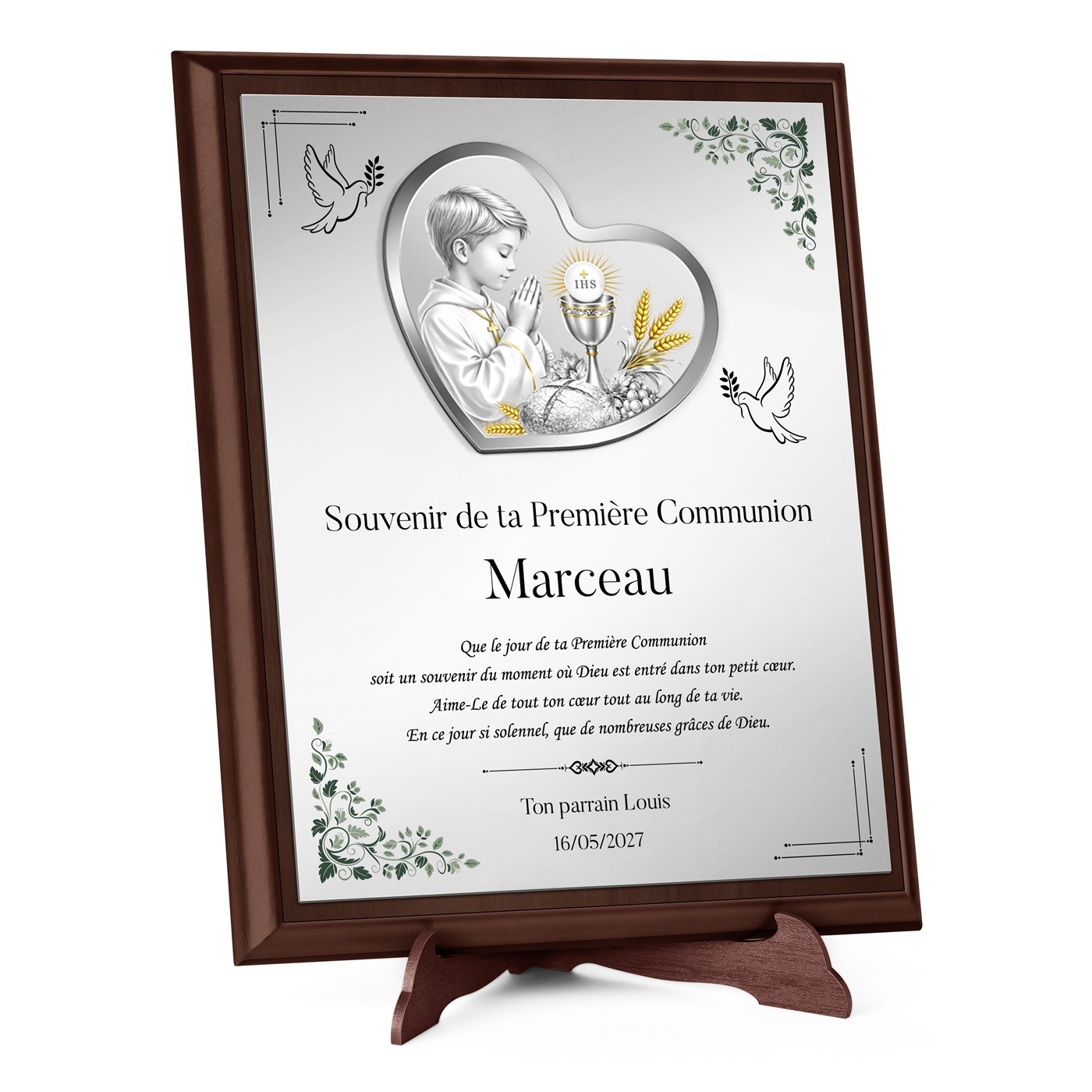 Murrano Customized Plaque for a Boy's First Communion