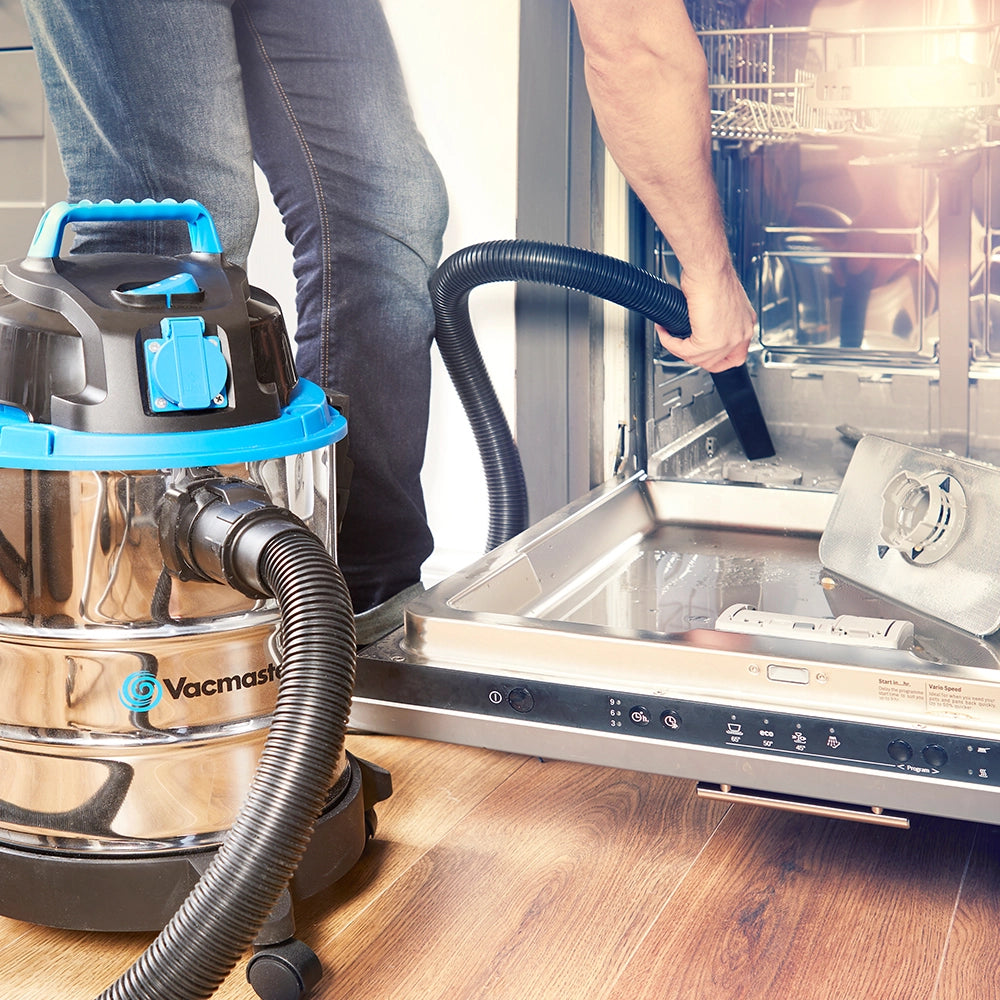Aspiradora húmeda y seca Vacmaster 20 PTO de acero inoxidable