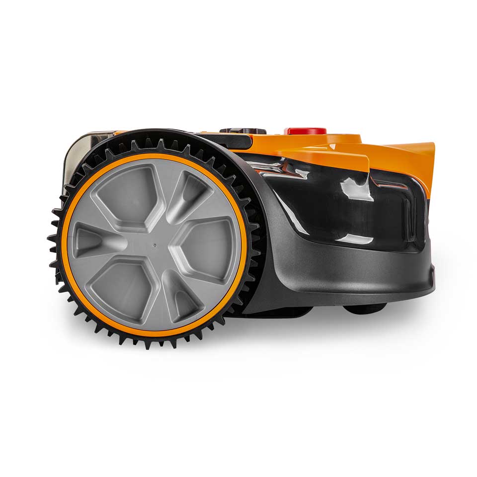Robot de césped LawnMaster DM16-80 sin cable con periférico | Robot cortacésped MX 24V con batería