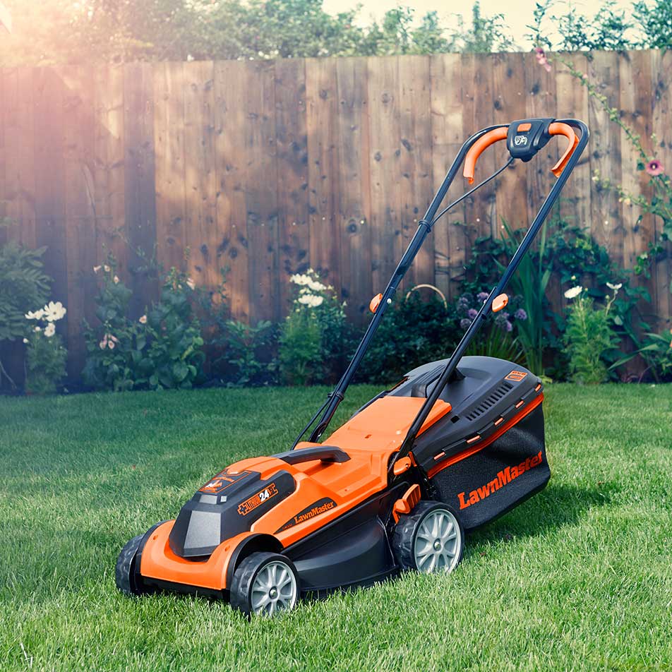 Cortacésped sin cable LawnMaster 24V 34 cm