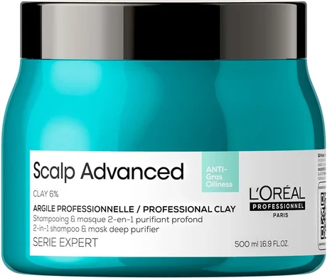 Champú y mascarilla 2 en 1 Expert L'Oreal Arcilla Avanzada 500 ml