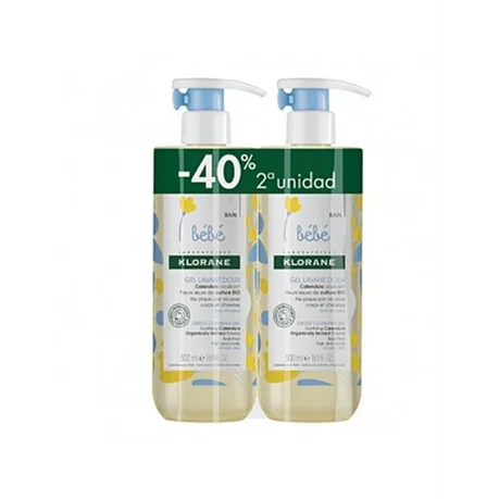 Klorane Baby Gentle Cleansing Gel Duo, 2 x 500ml