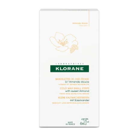 Klorane Cold Depilation Wax Strips (6-Pack) - Sweet Almond Oil