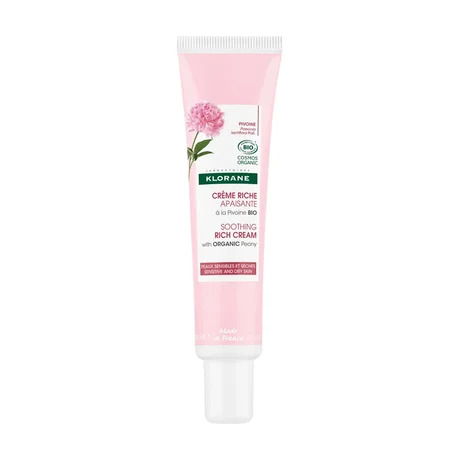 Crema calmante rica con peonía de Klorane, 40 ml