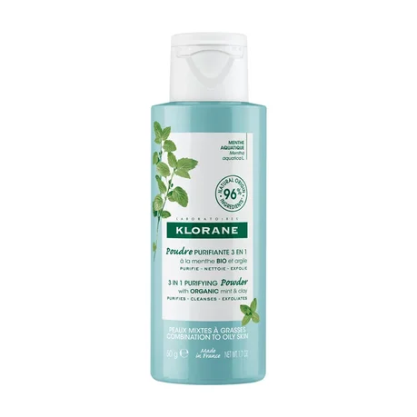 Poudre purifiante Klorane Menthe Bio 50g