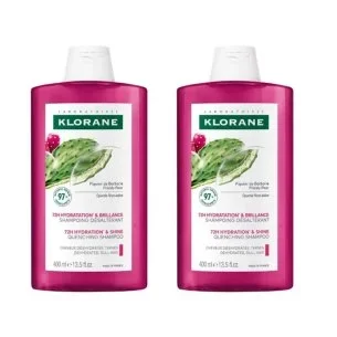 Champú hidratante Klorane con higo de Barbarie 2x400ml